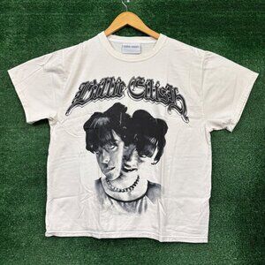 Billie Eilish Split Fact white T-Shirt Size Large